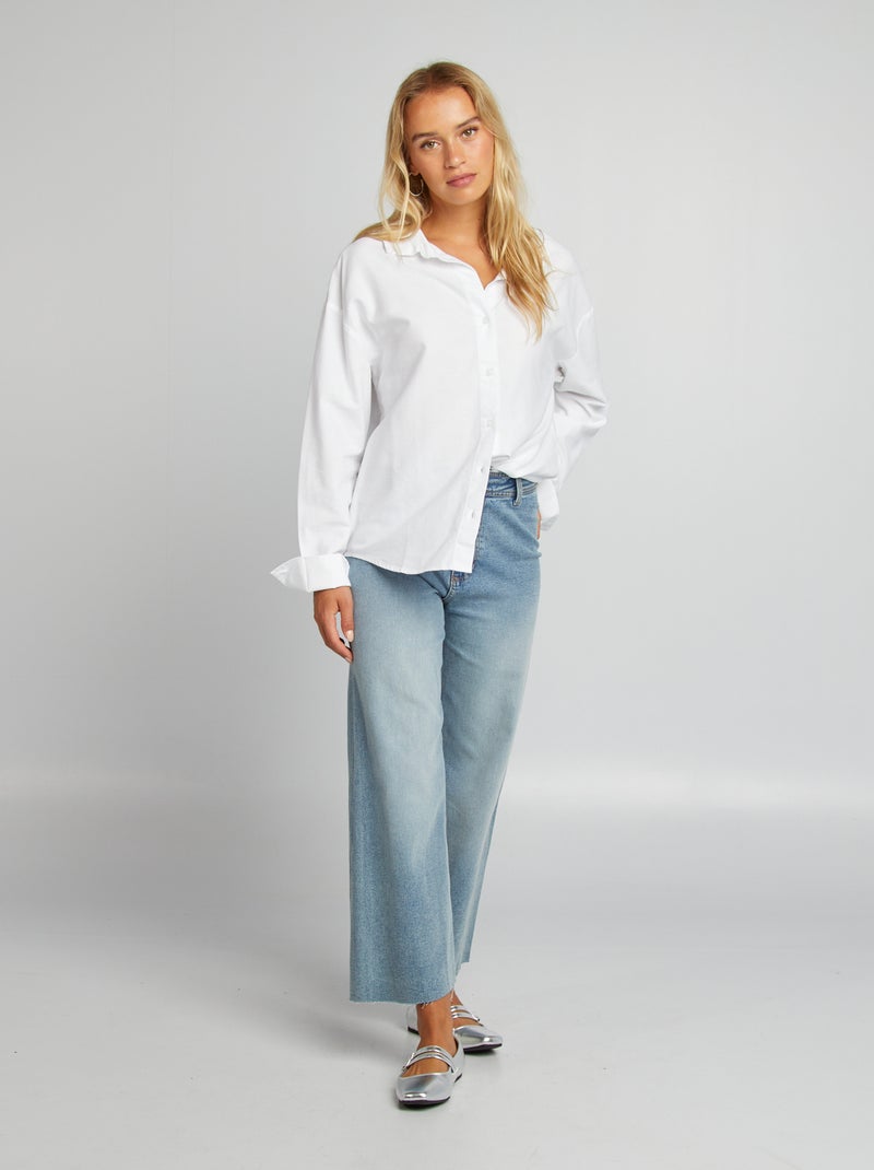 Jeans wide leg a vita alta BLU - Kiabi