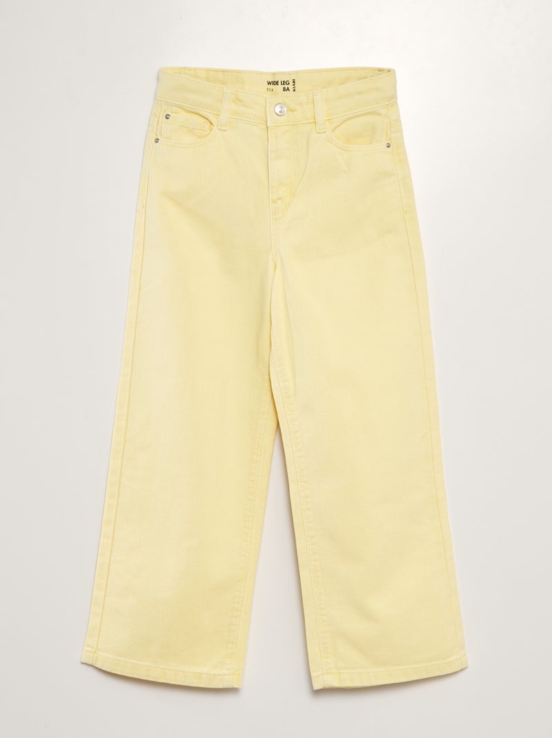 Jeans wide leg a vita alta GIALLO - Kiabi