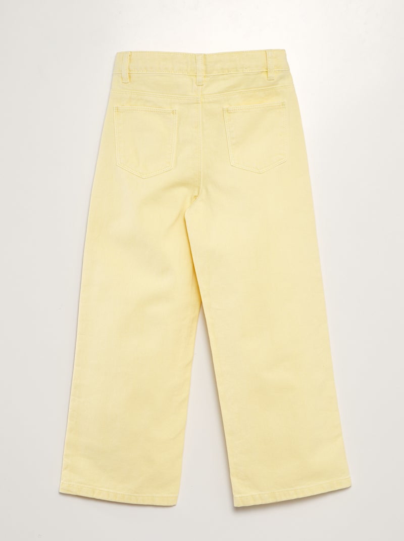 Jeans wide leg a vita alta GIALLO - Kiabi