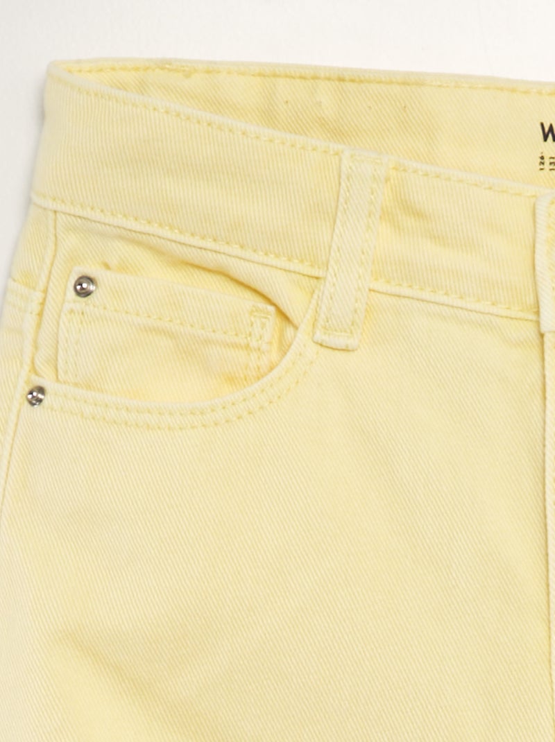 Jeans wide leg a vita alta GIALLO - Kiabi