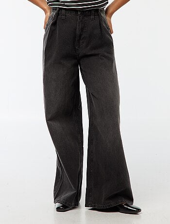 Jeans wide leg a vita alta
