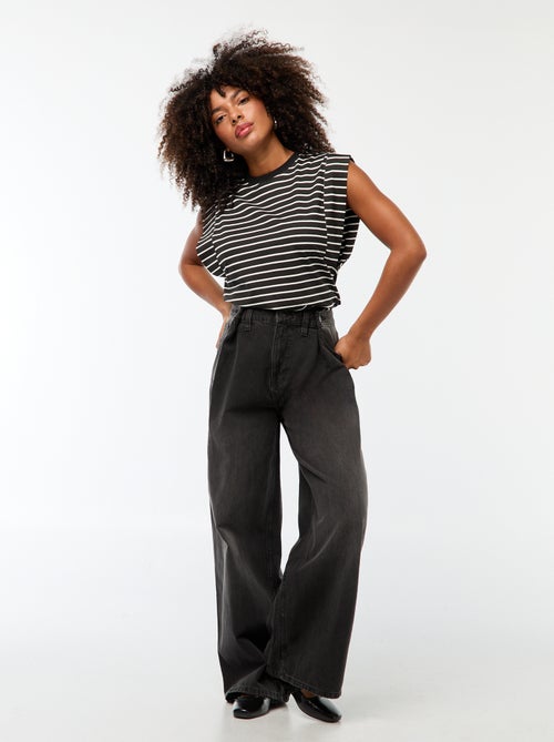 Jeans wide leg a vita alta - Kiabi