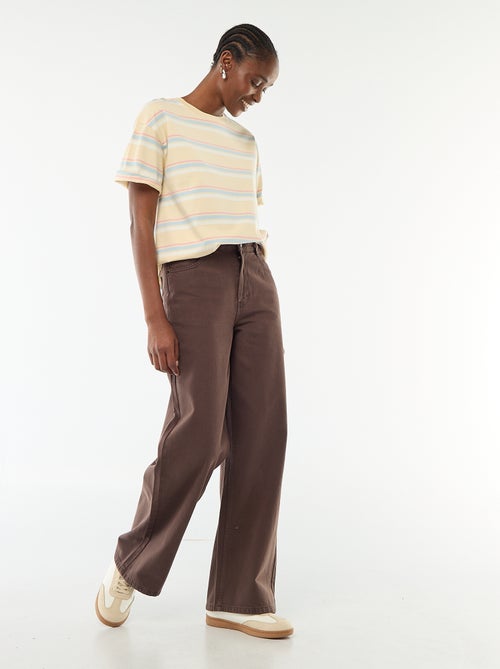 Jeans wide leg a vita alta - Kiabi