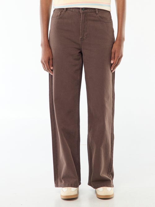 Jeans wide leg a vita alta - Kiabi