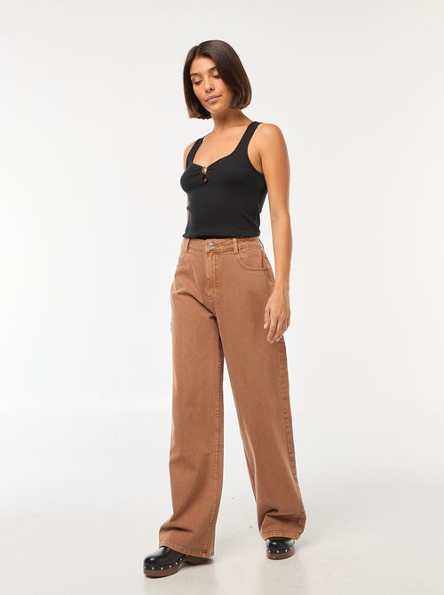 Jeans wide leg a vita alta - Kiabi