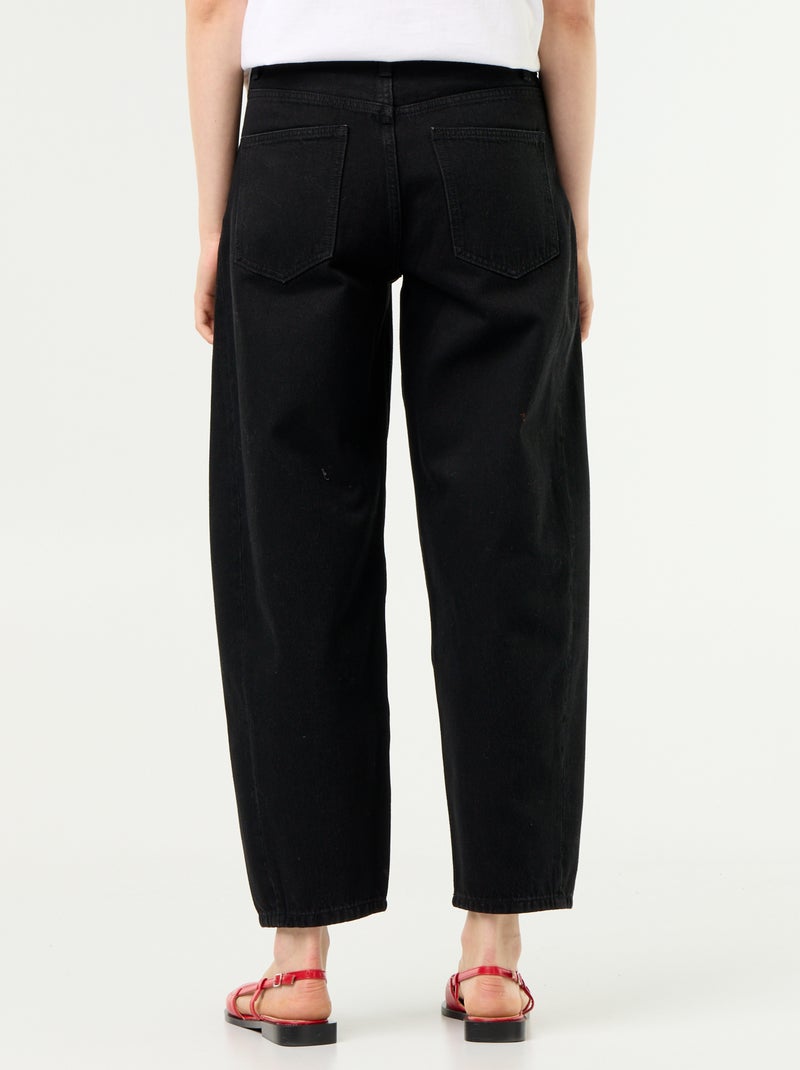 Jeans wide leg a vita alta Nero - Kiabi