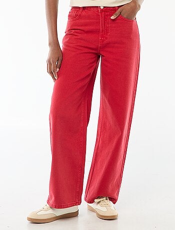 Jeans wide leg a vita alta