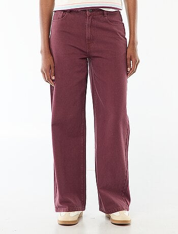 Jeans wide leg a vita alta