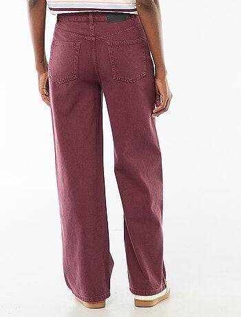 Jeans wide leg a vita alta