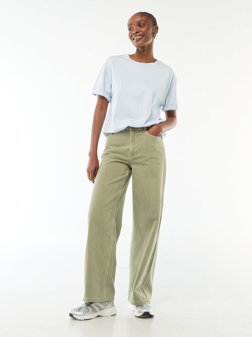 Jeans wide leg a vita alta - Kiabi