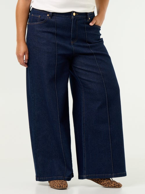Jeans wide leg con dettagli dorati - Kiabi Jeans wide leg con dettagli dorati - Kiabi