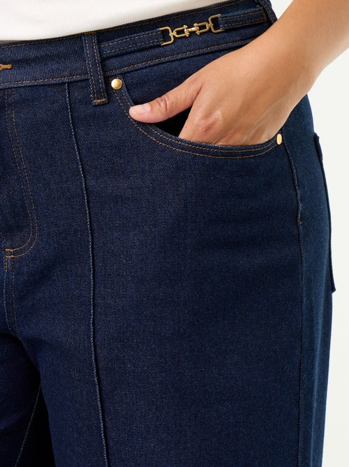 Jeans wide leg con dettagli dorati - Kiabi Jeans wide leg con dettagli dorati - Kiabi