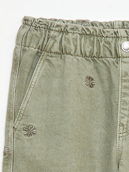 Jeans wide leg con motivo ricamato - Kiabi