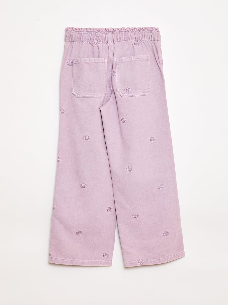 Jeans wide leg con motivo ricamato Viola - Kiabi