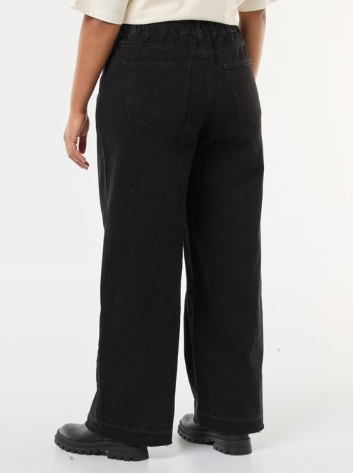 Jeans wide leg con orli a vivo - Kiabi