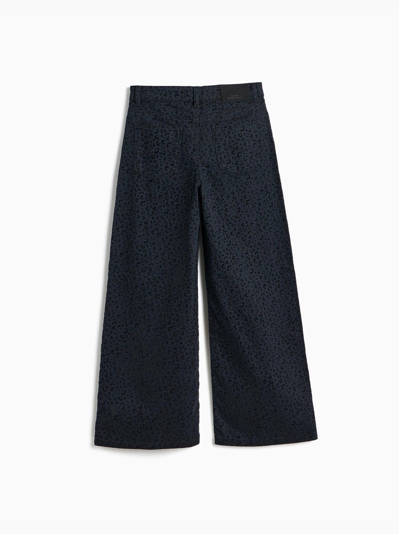 Jeans wide leg con stampa animalier, mo fashion Nero - Kiabi
