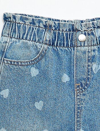 Jeans wide leg con stampa fantasia