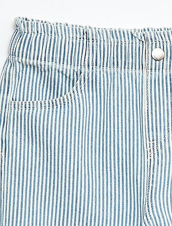 Jeans wide leg con stampa fantasia