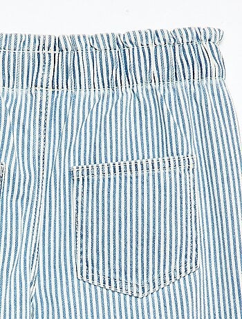 Jeans wide leg con stampa fantasia