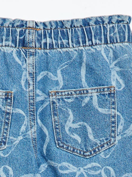 Jeans wide leg con stampa fantasia - Kiabi