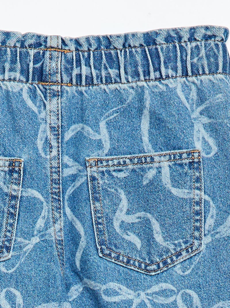 Jeans wide leg con stampa fantasia Blu - Kiabi