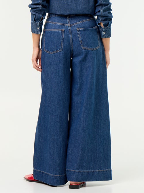 Jeans wide leg con tasche intagliate - Kiabi