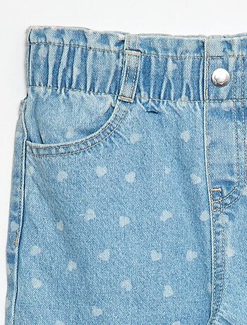 Jeans wide leg con vita elasticizzata