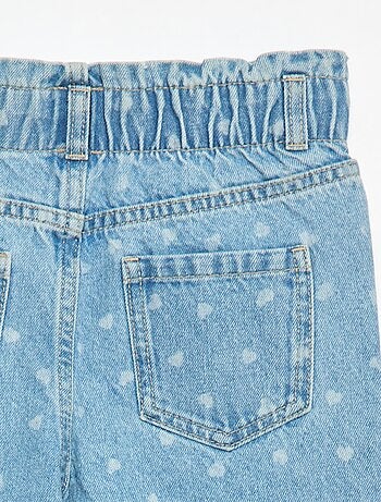 Jeans wide leg con vita elasticizzata