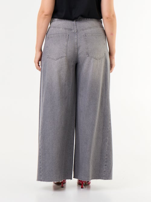 Jeans wide leg e con bordo a taglio vivo - Kiabi