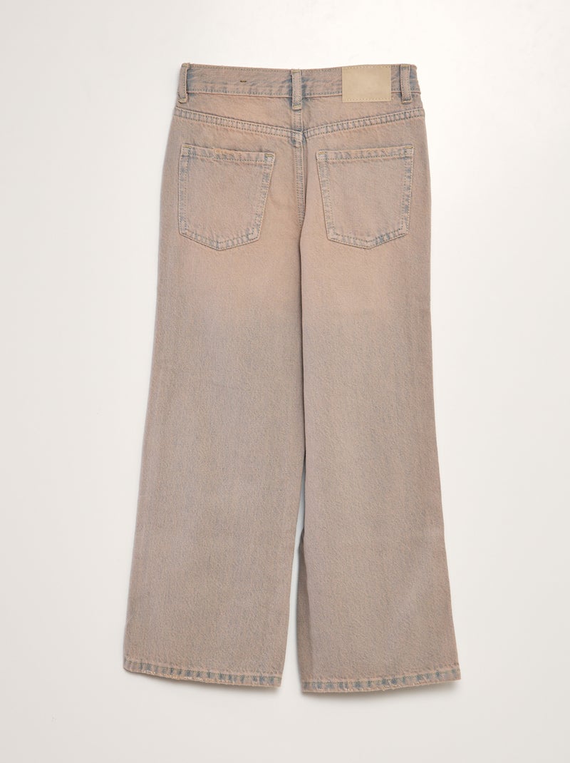 Jeans wide leg effetto délavé rosa BLU - Kiabi