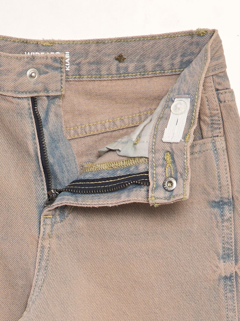 Jeans wide leg effetto délavé rosa BLU - Kiabi