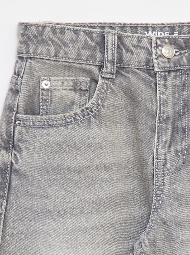 Jeans wide leg Grigio - Kiabi