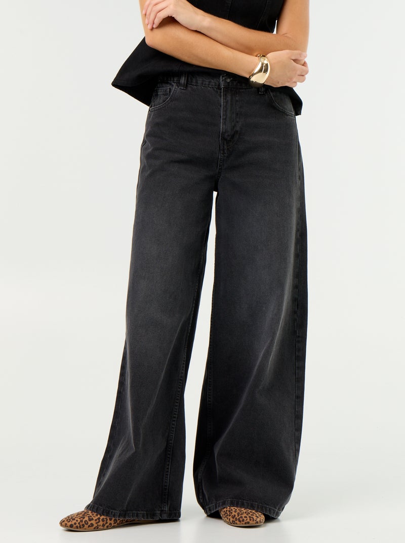Jeans wide leg Nero - Kiabi