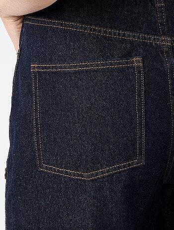 Jeans wide leg / taglio ampio con bottoni a pressione decorativi sui lati
