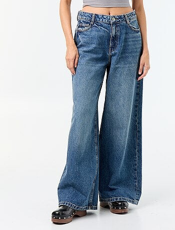 Jeans wide leg / taglio ampio con fantasia