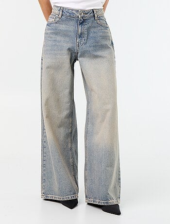 Jeans wide leg / taglio ampio con fantasia