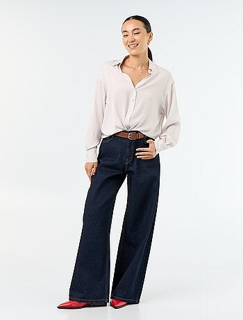 Jeans wide leg / taglio ampio con fantasia
