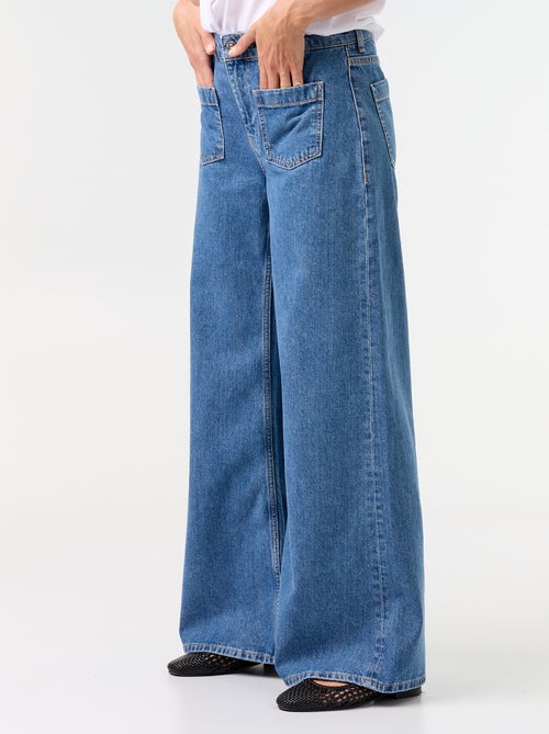 Jeans wide leg / taglio ampio con tasche applicate - Kiabi