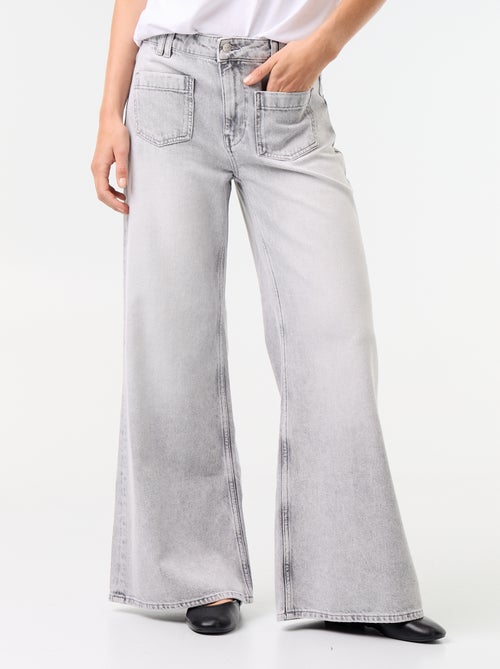 Jeans wide leg / taglio ampio con tasche applicate - Kiabi