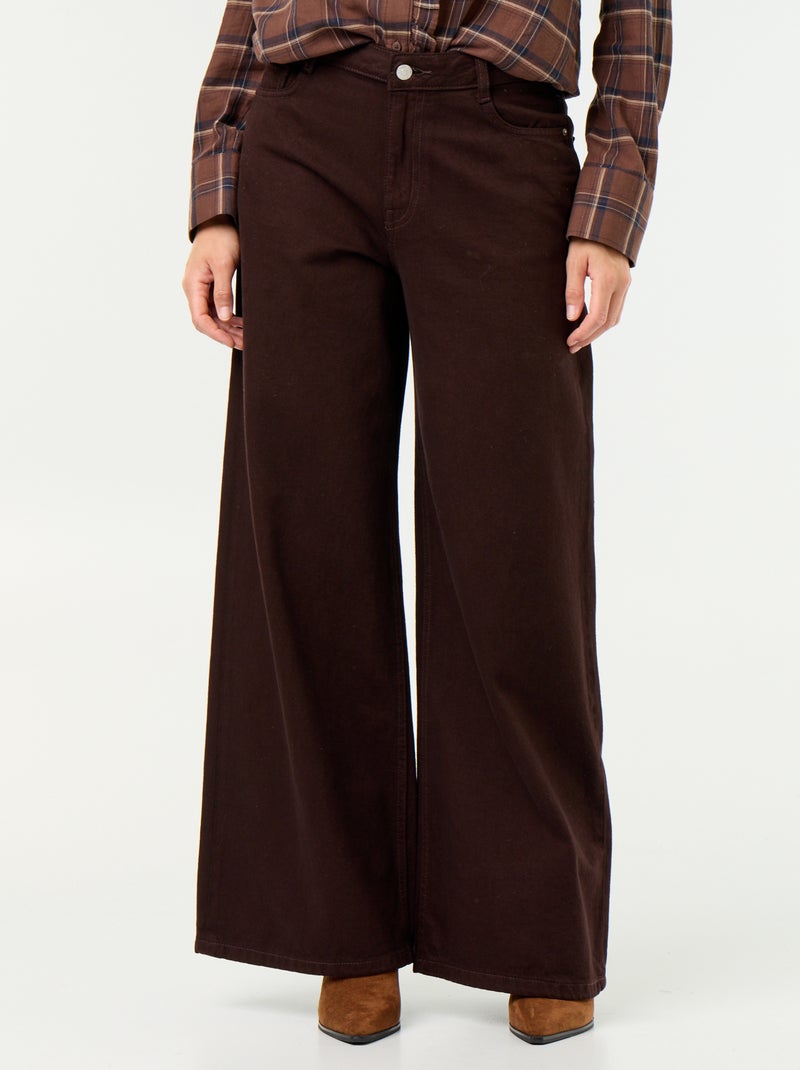 Jeans wide leg / taglio ampio Marrone - Kiabi