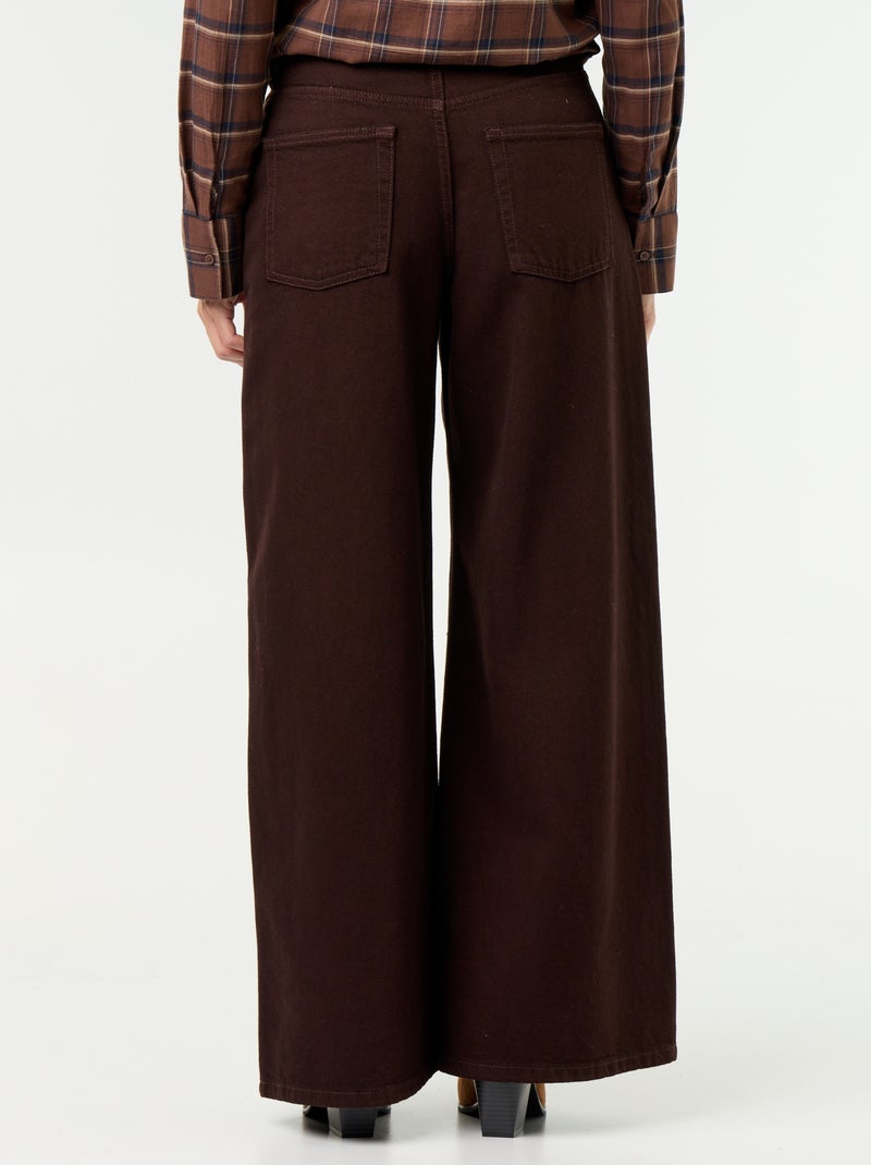 Jeans wide leg / taglio ampio Marrone - Kiabi