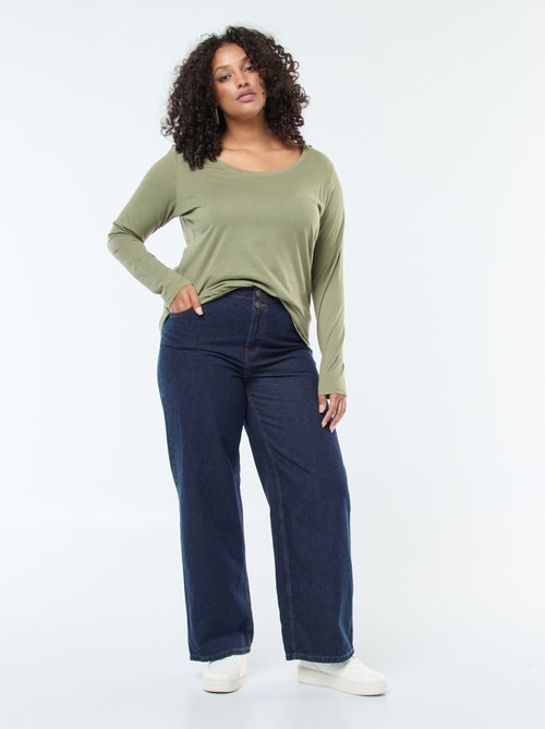 Jeans wide leg / taglio largo e vita elasticizzata - Kiabi