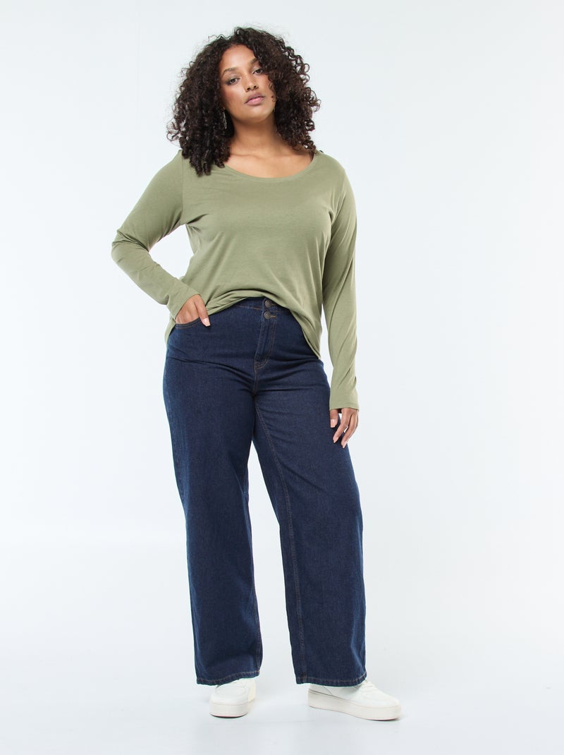 Jeans wide leg / taglio largo e vita elasticizzata Blu - Kiabi