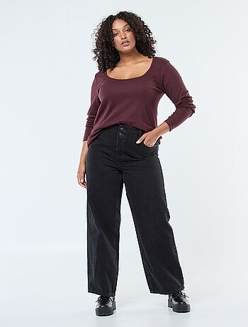 Jeans wide leg / taglio largo e vita elasticizzata