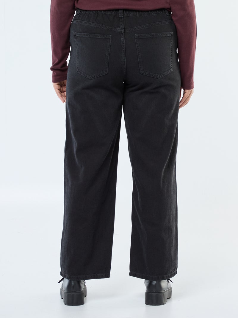 Jeans wide leg / taglio largo e vita elasticizzata Grigio - Kiabi