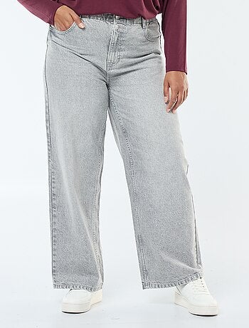 Jeans wide leg / taglio largo e vita elasticizzata