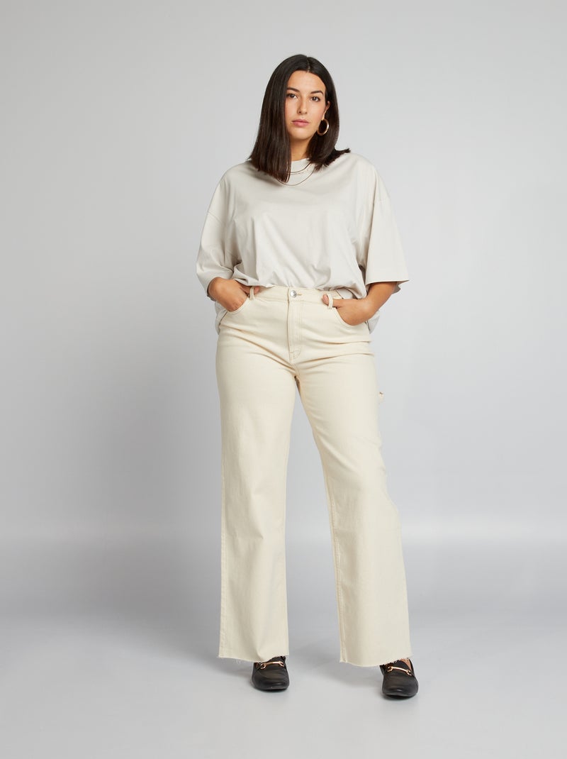 Jeans wide leg/larghi BEIGE - Kiabi
