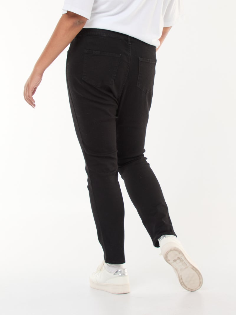 Jegging a vita alta regular stretch NERO - Kiabi