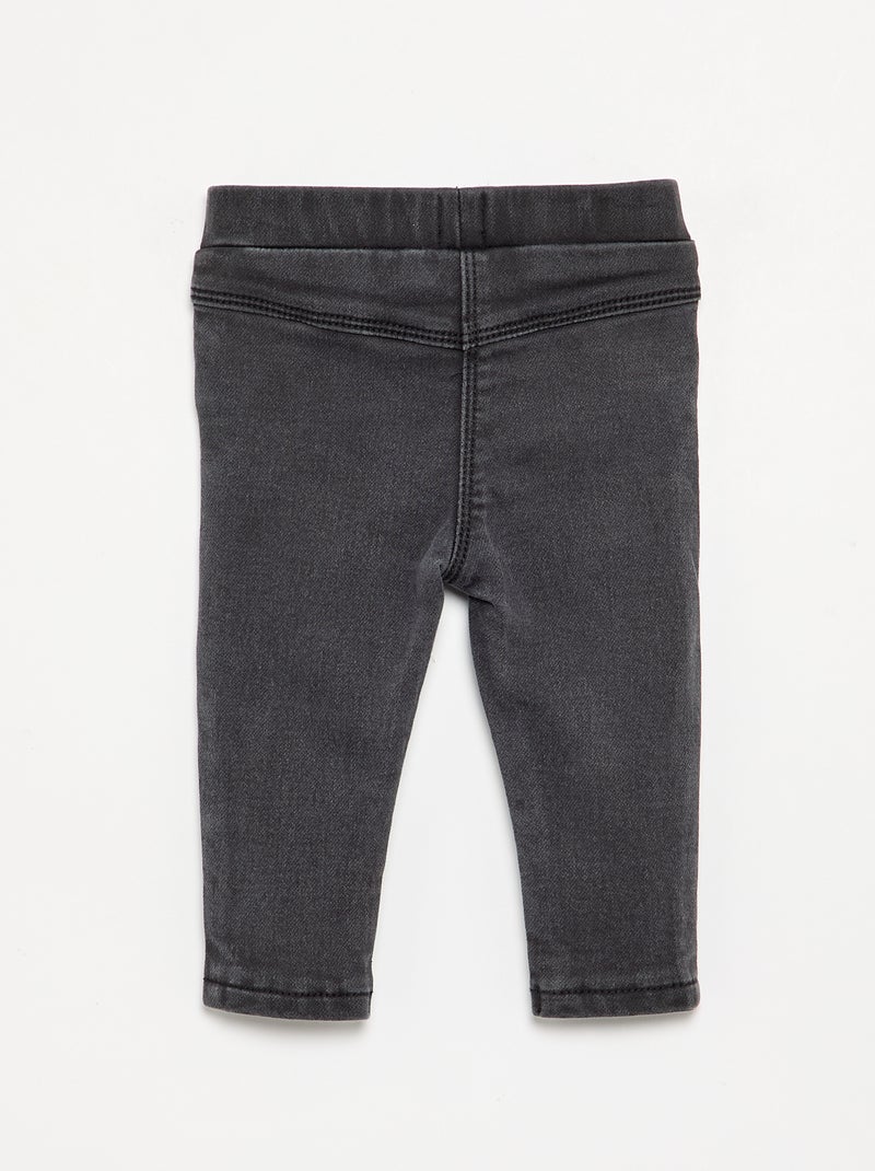 Jegging stretch effetto denim Nero - Kiabi