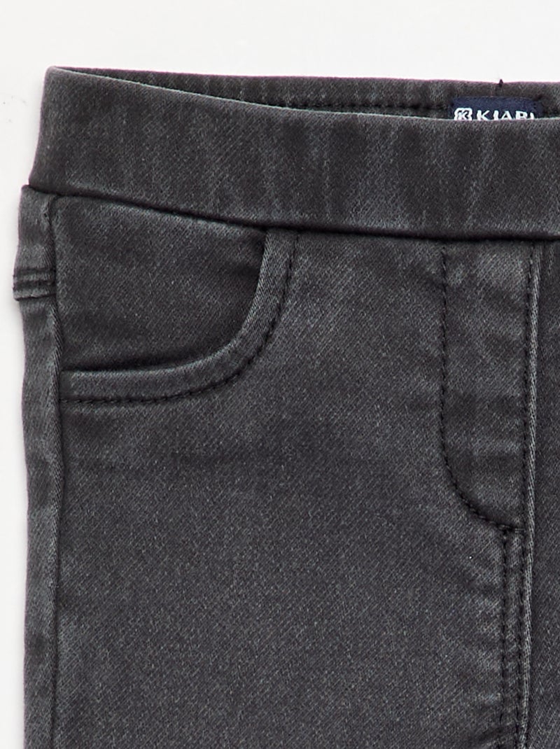 Jegging stretch effetto denim Nero - Kiabi